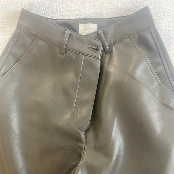 Super cozy and funky Leather pants from aritiza - Picture 1 of 7